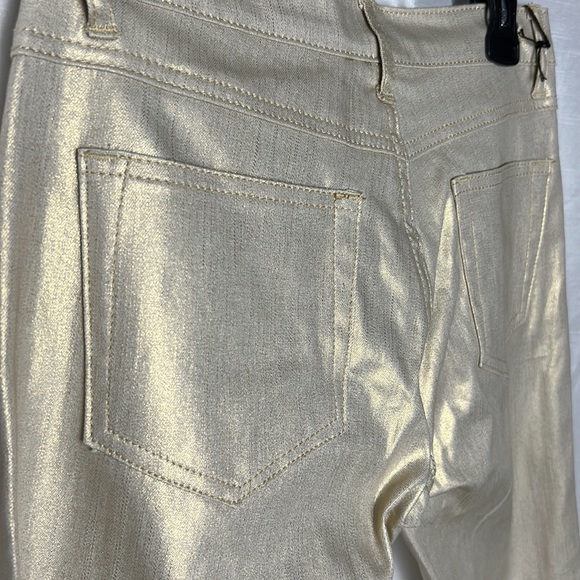 RED -OX   VTG SHINY SKINNY FIT STRETCH JEANS . Handmade . Size 7/8 low rise - Picture 5 of 12